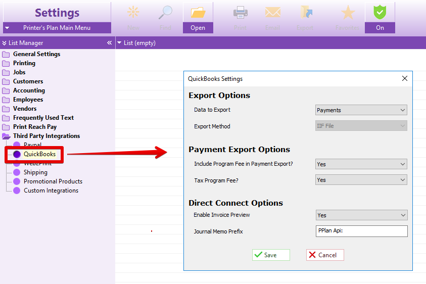 Printer's Plan QuickBooks Payment Integration Print Reach Help Center