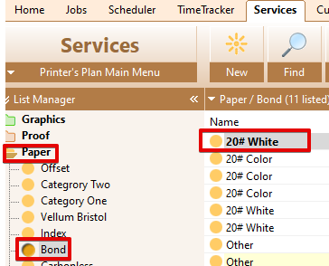Default paper service example