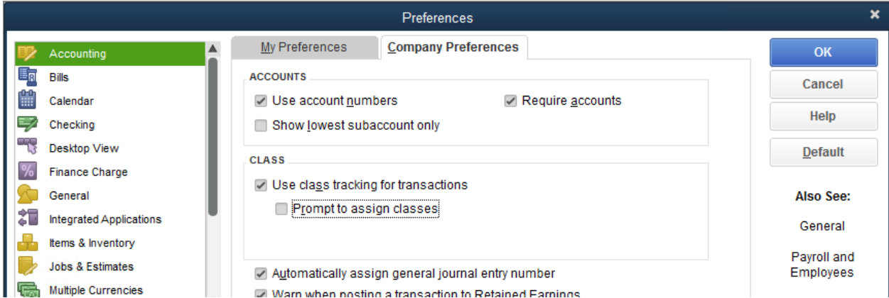 Use Class Tracking