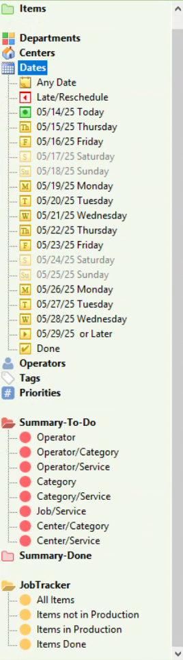 Filter folders